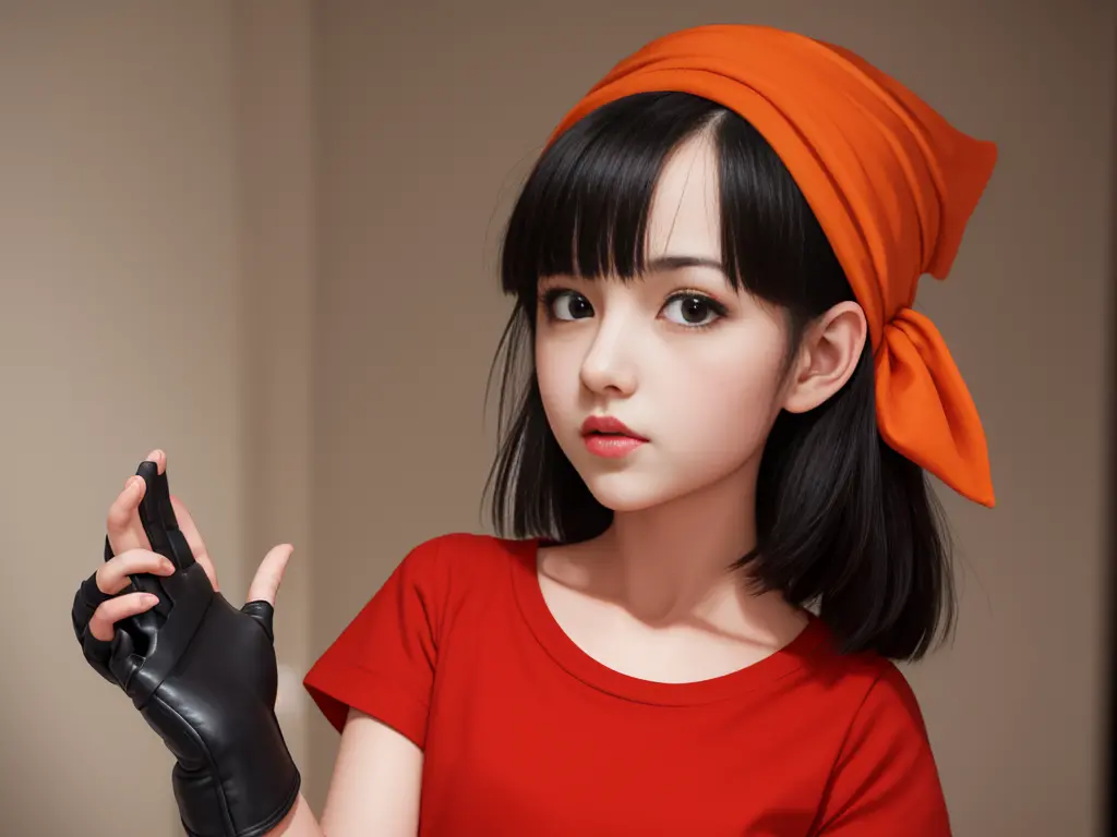 best quality, (masterpiece),(ultra-detailed), (high quality), (high resolution), 1girl, black hair, black eyes,  brapan,  gloves...