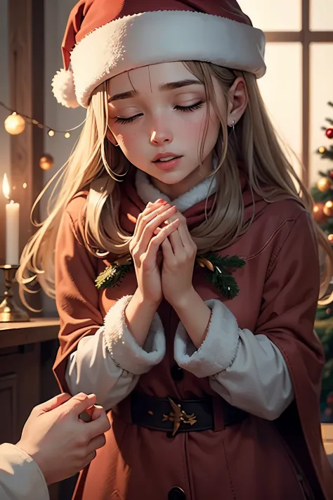 Hands United in Prayer:

Expresses the importance of spirituality during Christmas.
