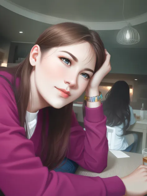 epic, realistic and high-quality art of a young couple brushed