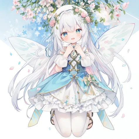 (1girl in:1.8)、(PastelColors:1.3)、(Cute illustration:1.3)、(watercolor paiting:1.1)、(She wears transparent and sparkling crystal wings.。.。.。.。.。.。.。.。.。.。.。.。.。.。：1.5)、A smile、Hands under the chin、Embarrassed look、
Detailed background、Smile with open mouth、...