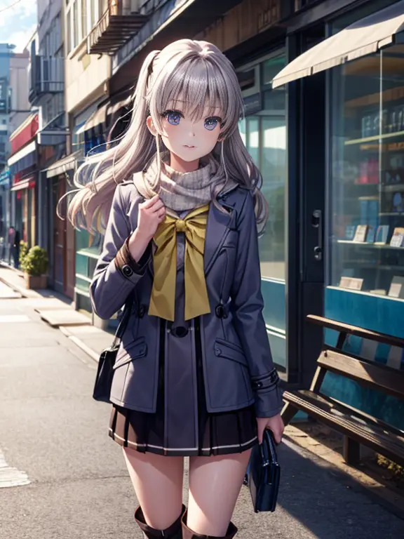 8k picture,best qualtiy，hight resolution、tomori、a park、standing、the extremely detailed cg unity 8k wallpapers、nao tomori、anime g...