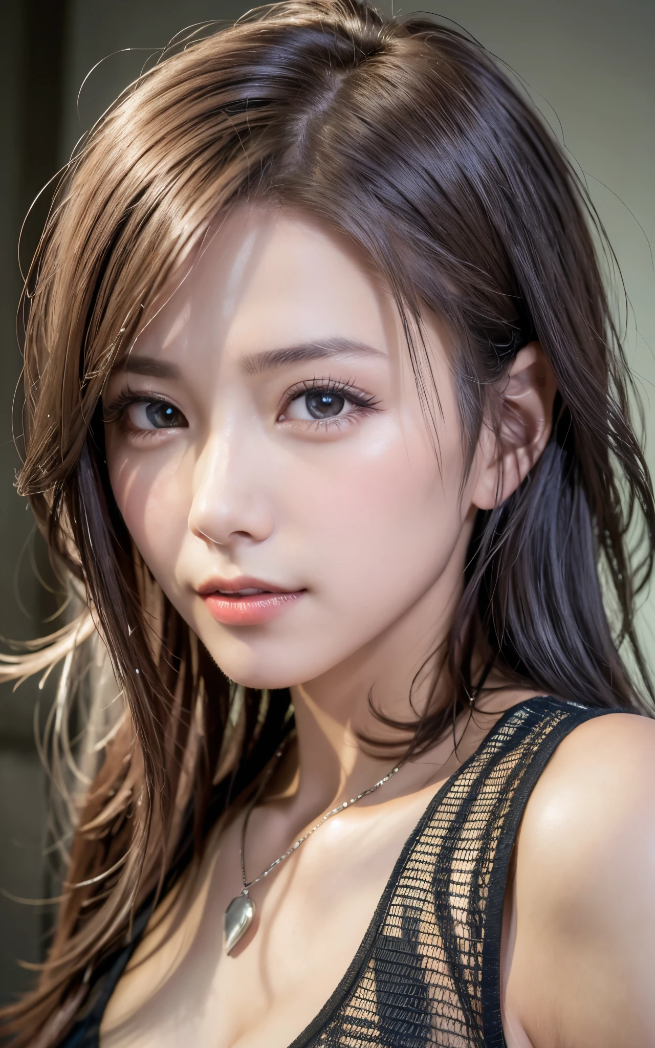 (8K, Photorealistic, Raw photo, of the highest quality: 1.3), (1girl in), Super beautiful, (Realistic face), (boyish, Silver Color Berry Shorthair), Beautiful , Glare that captivates the viewer, Beautiful expression, Beautiful breasts, (Realistic skin), Be...