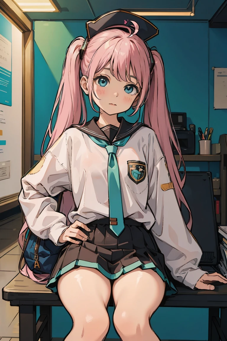 (best quality, masterpiece1.8), cutepainting,likely art, a girl with pink hair and blue eyes, pink twintail hair and cyan eyes, hatsune miku face, live2d virtual youtuber model, tiktok 4 k uhd image, 3d anime girl, anime girl desktop background, anime wallaper, ultra hd anime wallpaper, cyberpunk anime girl, trending anime artwork, anime trending artwork, hd anime wallaper