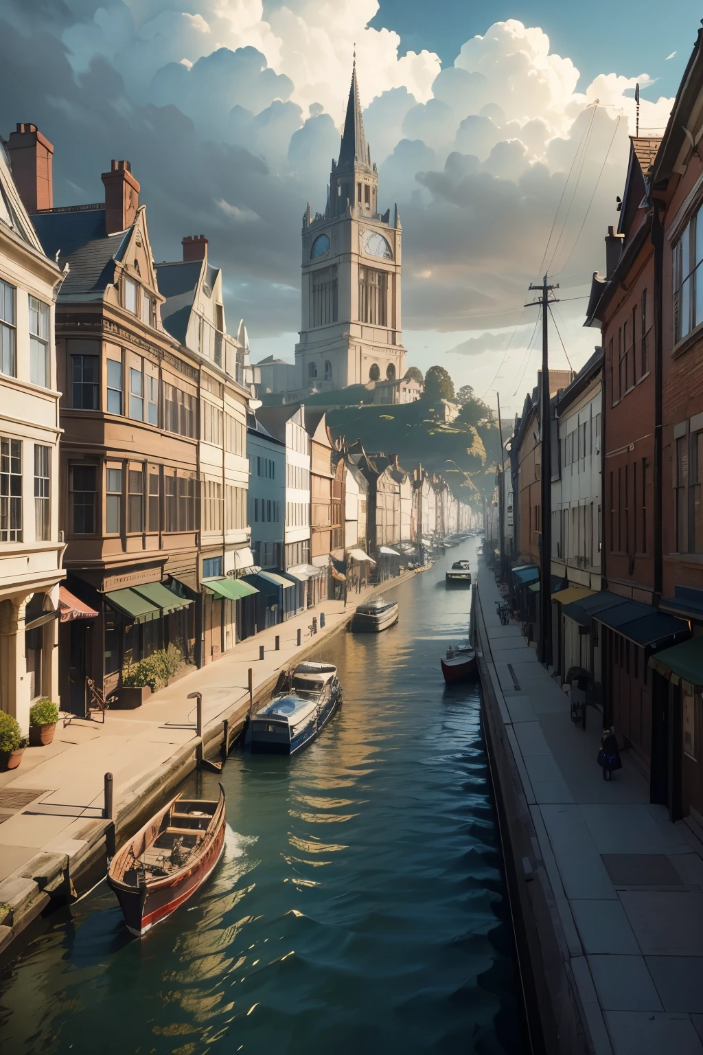 Ancient england, 18th century, old england, image by james clooney, in the style of cryengine, navy, street scene, maritime scenes, gloomy metropolises, frequent use of diagonals, the san francisco renaissance.