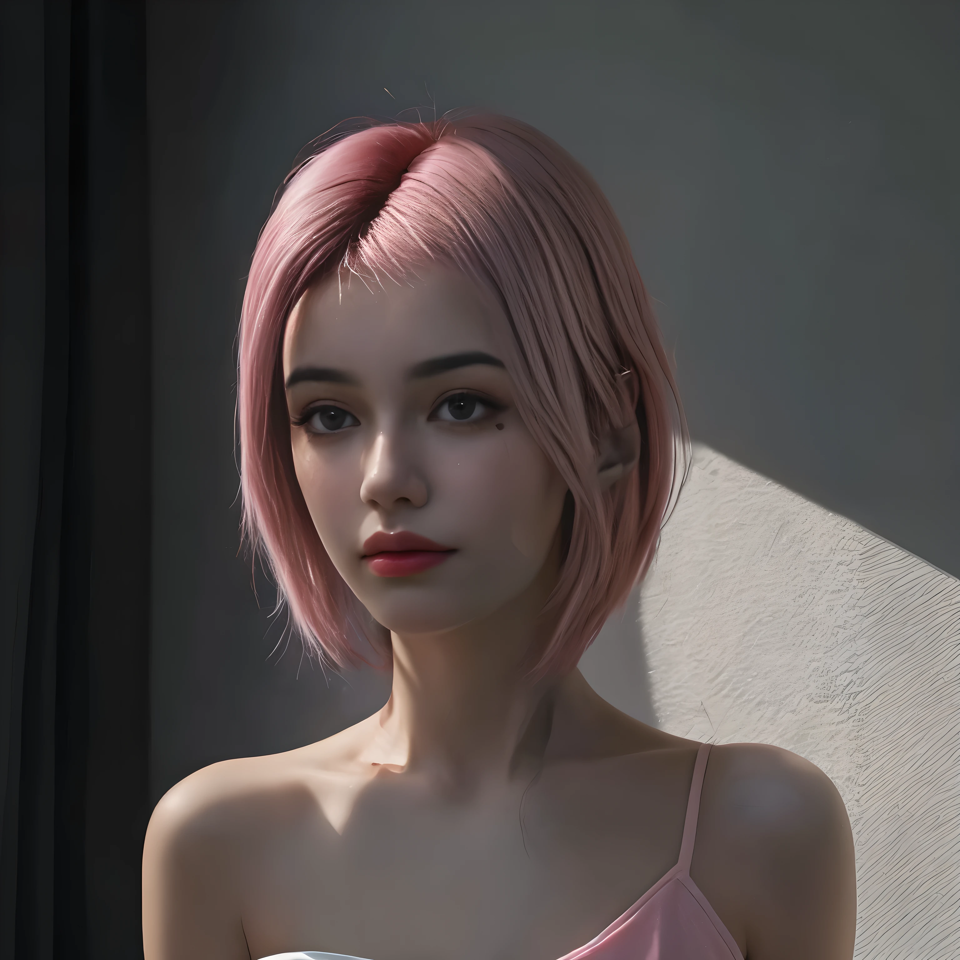 with pink hair - SeaArt AI