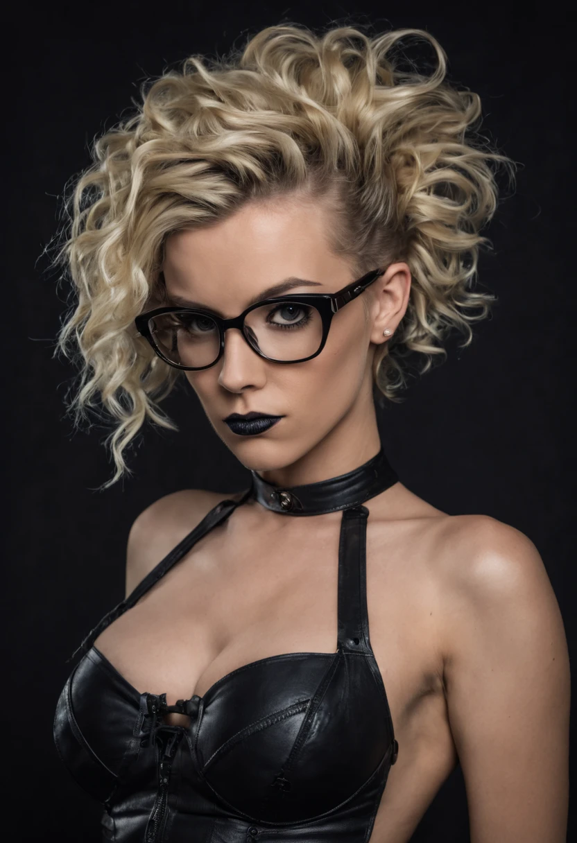 Photography, full shot, sexy woman, geeky, glasses, ((blond hair - SeaArt AI