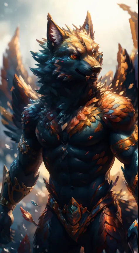 hand-drawn, digital painting, full body, werewolf ,detailed eyes, soft lighting, ((white background)), complementary colors,

 Splash art,  artstation, splash style of colorful paint, contour, hyperdetailed intricately detailed , unreal engine, fantastical...