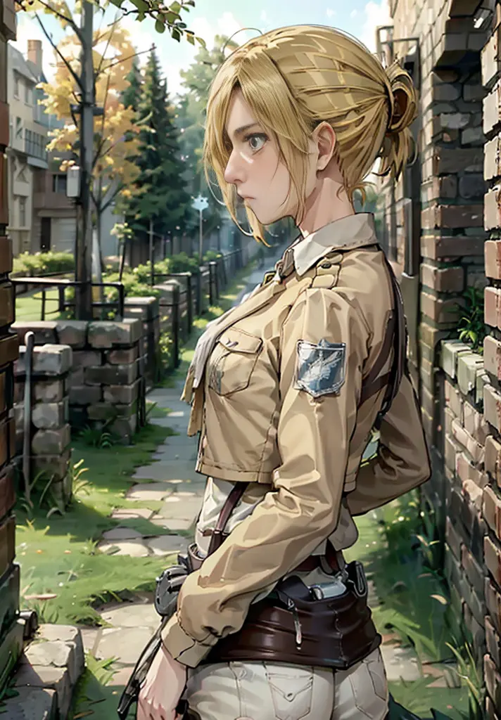 ((annie leonhart)),((velocity)),((women stand)),embarrassed,velocity,((classic city)),((one woman)),her butt facing screen,fullb...