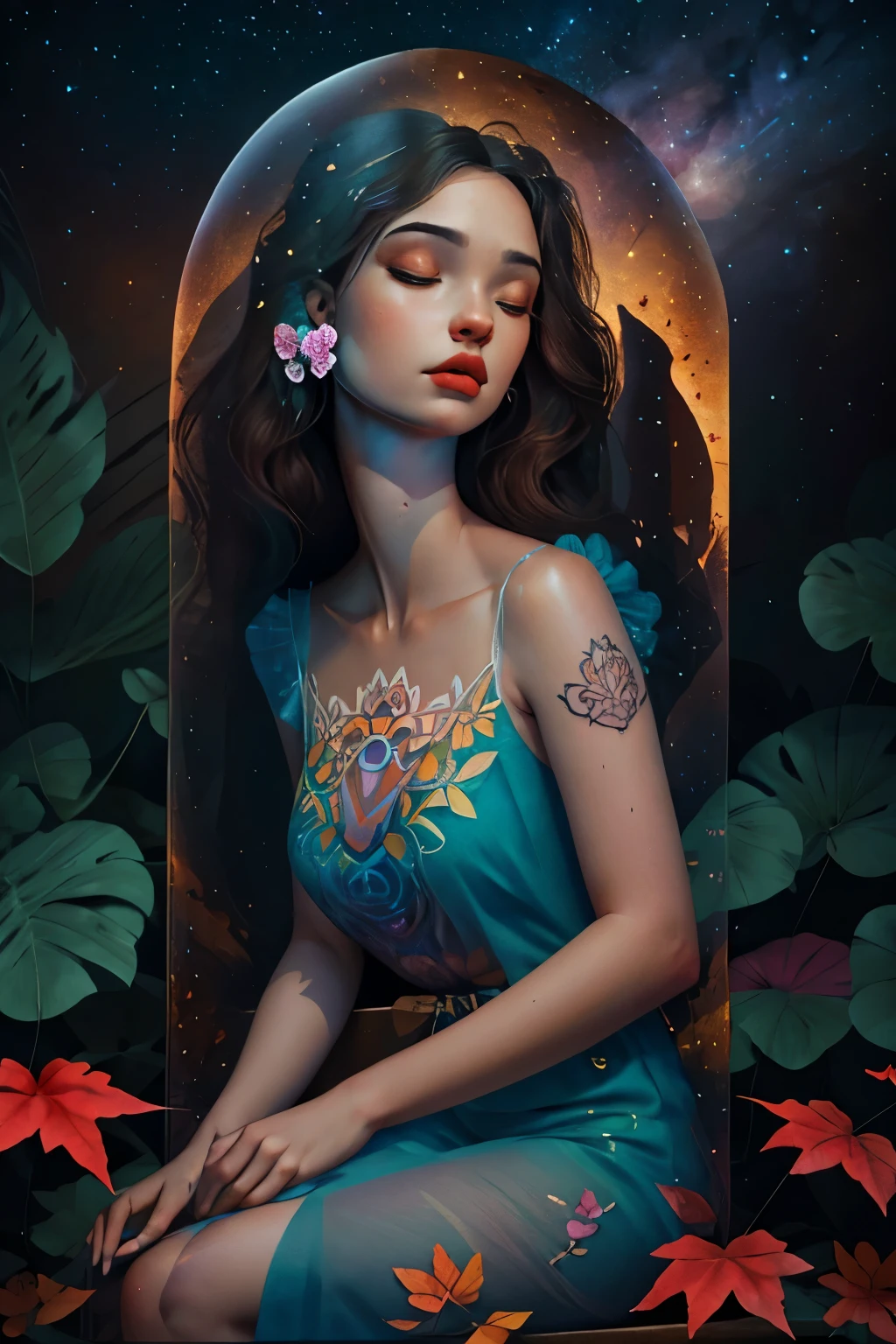 masterpiece), best quality, expressive eyes, perfect face, highly detailed, high resolution, beautiful, (masterpiece), best quality, expressive eyes, perfect face, 1 sexy girl in forest clothes, flowers, leaves, mandalas, fractal, Sleeping Beauty, by Bella🦋 full body, beautiful girl sleeping, room with mirror, girl sleeping in bed and sheets, old clock and lamp on the table, full body, black hair, transparent clothes, open legs, view of the pubic hair, 1 sexy girl in see-through forest clothes, exposed breasts, open see-through t-shirt, mandala and flower tattoos, best quality, masterpiece, illustration, very delicate and beautiful, highly detailed, CG, Unity, 8k wallpaper , ridiculous, huge file size, very wide lens, soft lighting, Sleeping Beauty, by Bella🦋 full body, beautiful sleeping girl, full body, black hair, transparent clothing, slight smile, legs open, pubic hair view, 1 girl sexy in transparent forest clothes, exposed breasts, open transparent t-shirt, tattoos of mandalas and flowers, transparent clothes, transparent clothes showing the naked body, beautiful vagina, vagina with soft hairs, closed eyes, Latin girl sitting on a bench park, girl sitting on a garden bench, oil painting, floating hourglass, ((hourglass in woman's hand)), latin tanned skin, full moon night sky, falling autumn leaves, autumn leaves in the wind, black and brown hair, long hair floating in the wind, girl looking at an hourglass, nsfw,(( Felicity Jones)), (sensual), (Extremely beautiful), (erotic:1.2), (sublime:1.0 ), (Extremely sensitive:1.0), (wise and understanding:1.2), (feminine:1.2), (intricate: 1.2), (masterpiece). ),Extremely detailed, hyper-realistic, deep shadows and bright highlights, perfectly detailed face, (transparent), (accentuated curves), slim build, perfect slim thighs, perfect feet, entire body shown, (high quality), (extremely delicate and beautiful), (natural postures, natural expression), (skin teeth), (realistic shiny hair, realistic shiny skin, nsfw,sfw