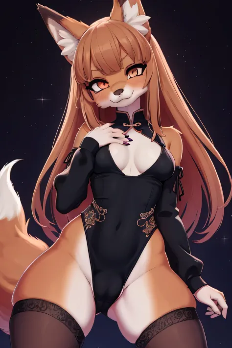 futa girl in a string bikini with a fox tail, female furry mini cute style, holo is a wolf girl, dress, furry brown body!!, holo if a wolf girl!!!, furry, fox tail, swimsuit, furry art!!!, small curvy loli, Camel toe is very obvious, The nipple contour is ...