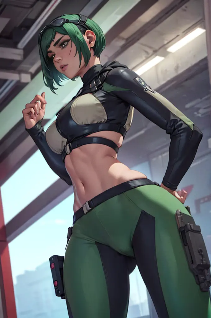 "metal gear v " ela aparece linda ,rosto relismo corpo alto 1,80 metro ,  corpo magro , no long pants ,cabelos realista , amarra...