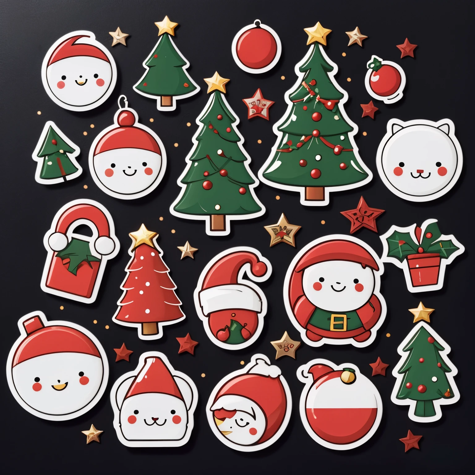 Christmas Stickers (20231224) created with SeaArt AI