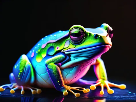 Poison dart frog skin vibrant, concept of Toxin-Secreting and  Brightly-Colored, created with Generative AI technology Stock Illustration