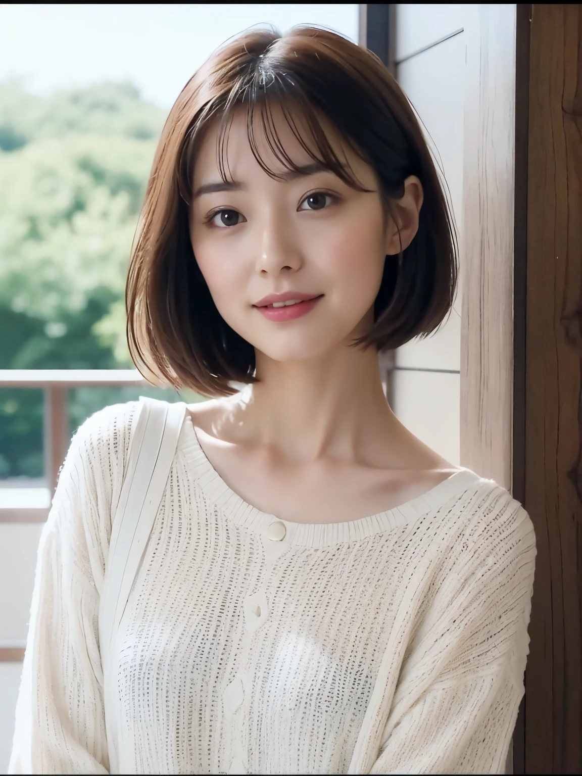 我想看這個人說話的視頻。「你好呀」讓我這麼說。美麗的日本女演員、27歲、短髮