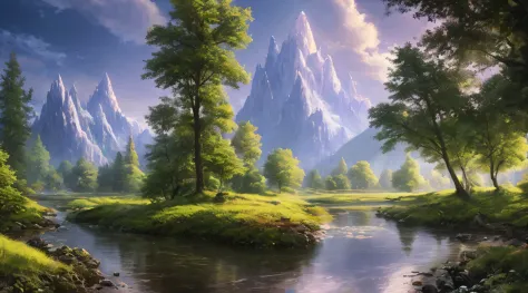 masterpiece, best quality, high quality,extremely detailed CG unity 8k wallpaper, An enchanting and dreamy scene of a fantasy forest, with towering trees, hole and hidden fairy glens, creating a sense of mystique and enchantment, artstation, digital illust...