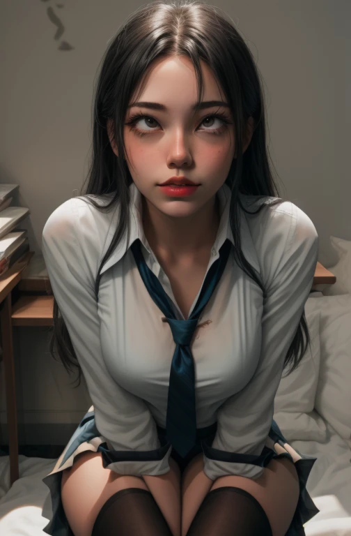 (전체 그림:1.1), (1 girl as yukino yukinoshita:1.5), 고등어, 홀로, 큰 가슴, 허리까지 긴 검은 머리, (트윈테일:0.5), (플리츠 스쿨 미니스커트:1.5), (검은 색 허벅지 높이 양말:1.2), (느슨한 빨간 리본:1.2), (뒤집힌 스커트:1.5), (단추가 풀린 흰색 셔츠:1.4), (아헤가오:1.5), 녹색 눈, (눈을 굴리다:1.5), (찢어진 옷:1.5), 벌거벗은 가슴, 다리를 벌리다, (쪼그리고 앉는:1.1), 다리를 활짝 벌려