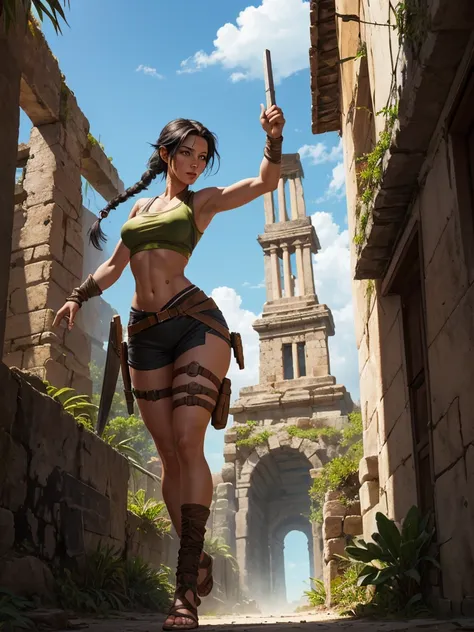 giantess lara croft - SeaArt Al - 免费AI艺术生成器