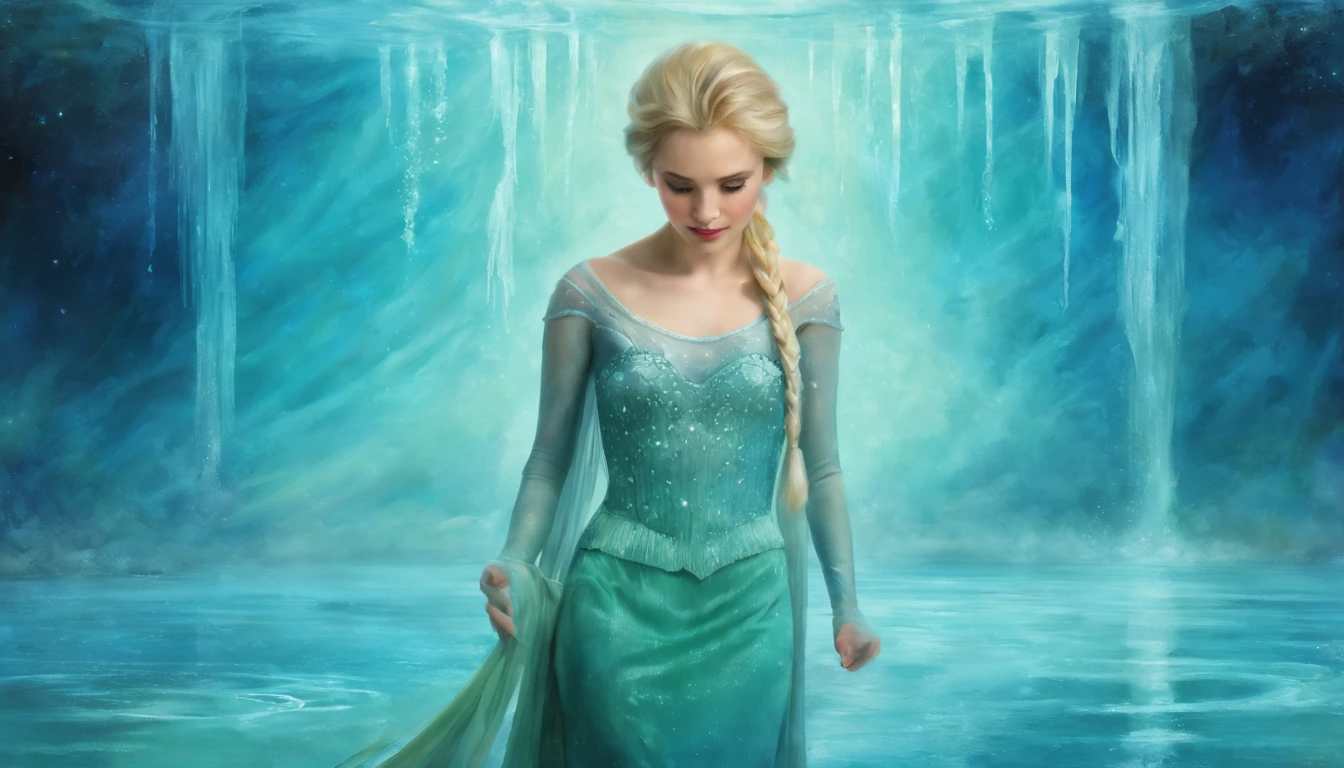 Elsa frozen shops vestido verde