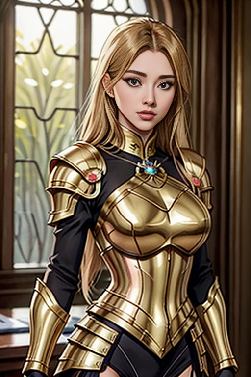 Nahaufnahme einer Frau in einem goldenen und lila Kleid, Chengwei Pan auf ArtStation, von Yang J, Detaillierte Fantasy-Kunst, Atemberaubende Charakterkunst, Fanart Beste ArtStation, Epische und exquisite Charakterzeichnungen, beautiful armor, Extrem detaillierte Grafik, Detaillierte digitale Anime-Kunst, ArtGerm auf ArtStation Pixiv, girl in armor