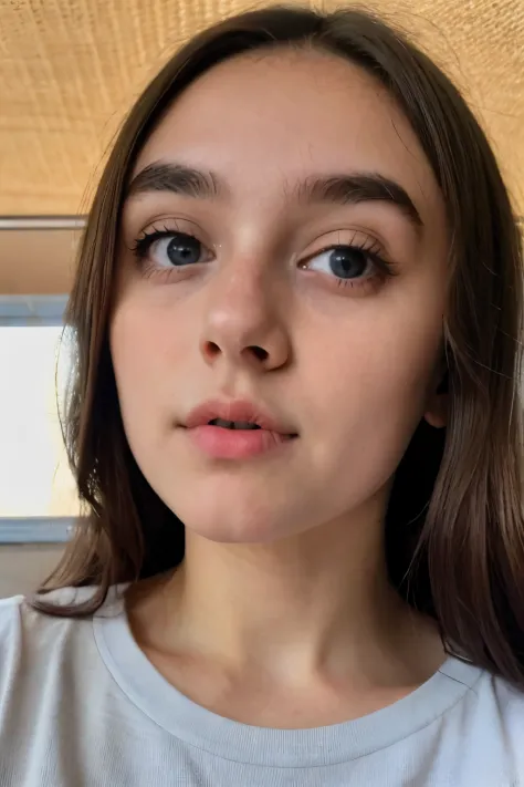 16 year old , European, Blonde, Small breasts, Big eyes - SeaArt AI