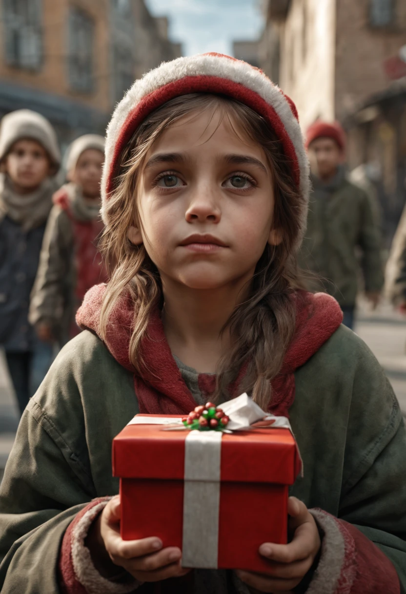 poor homeless girl with her Gift created with SeaArt AI