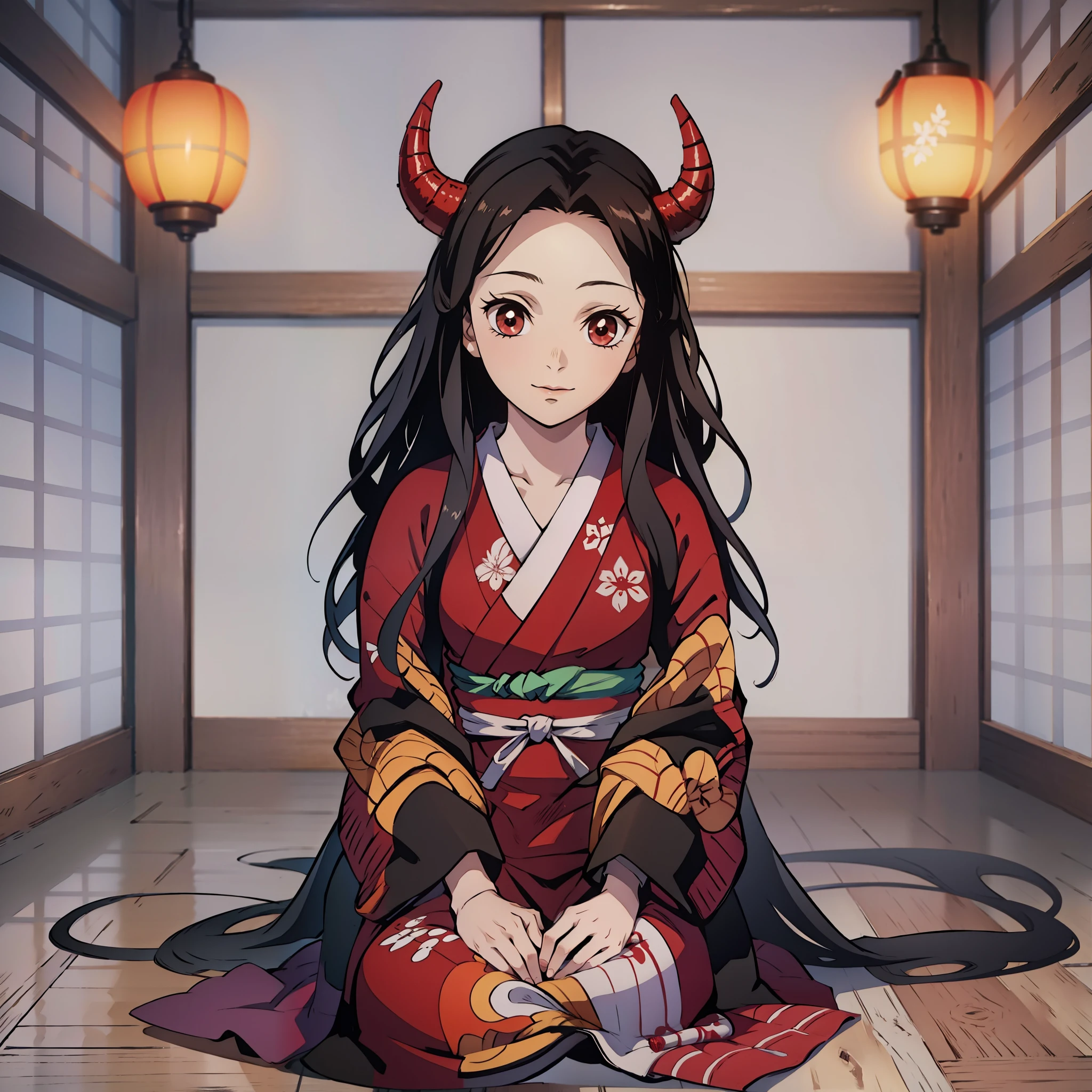 red kimono