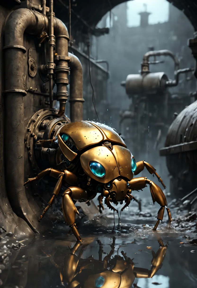 (best quality,4k,8k,highres,masterpiece:1.2),ultra-detailed,(realistic,photorealistic,photo-realistic:1.37),golden beetle in the...