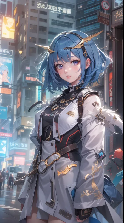(((masterpiece)))、(((quality)))、((ultraclear))、(HD CG illustration)、((Extremely Delicately Beautiful))、The future city、电影灯光、独奏、cyber punk perssonage、2040s、and soul、dreamgirl、rainbow hair、Witch style、Magic Array、magical space、Popular topics on artstationh、R...
