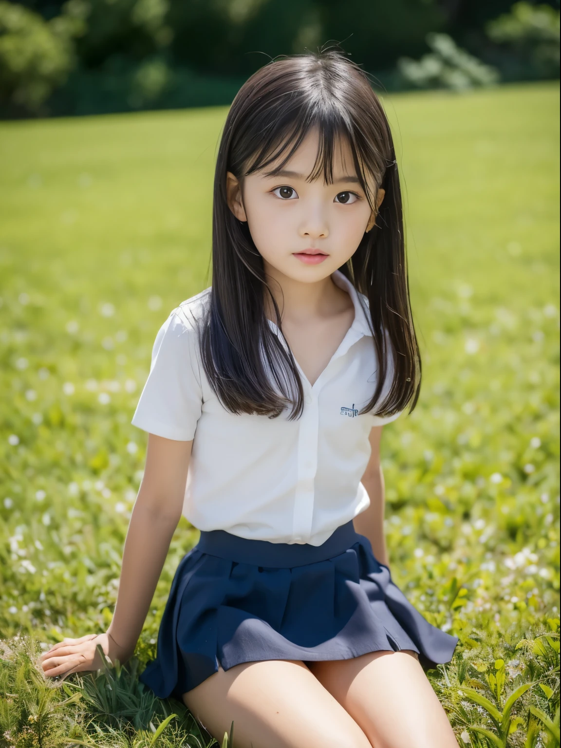 8K、Elementary school beautiful girl、A dark-haired、detailed beautiful ...