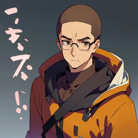 Make an anime character for me. Male, early twenties. brown hair