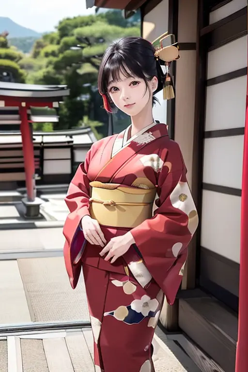 (((New Year's scenery of Japan))), (((SFW))), 8K, ((masutepiece)),(((top-quality))),((Ultra-detailed)),((((Realistic)))), Photor...