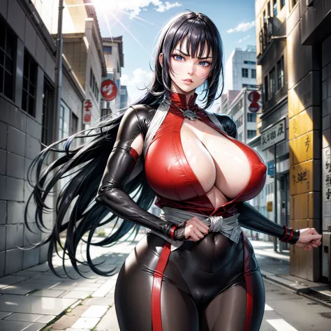 best quality, masterpiece, extremely detailed CG, extremely detailed 8K wallpaper, standing, HDR, 1girl, solo, outdoors, dojo, martial arts girl, dark Blue hair in a bob cut, cowboy shot, solo, looking at viewer, long hair, intricate details, hyper detaile...