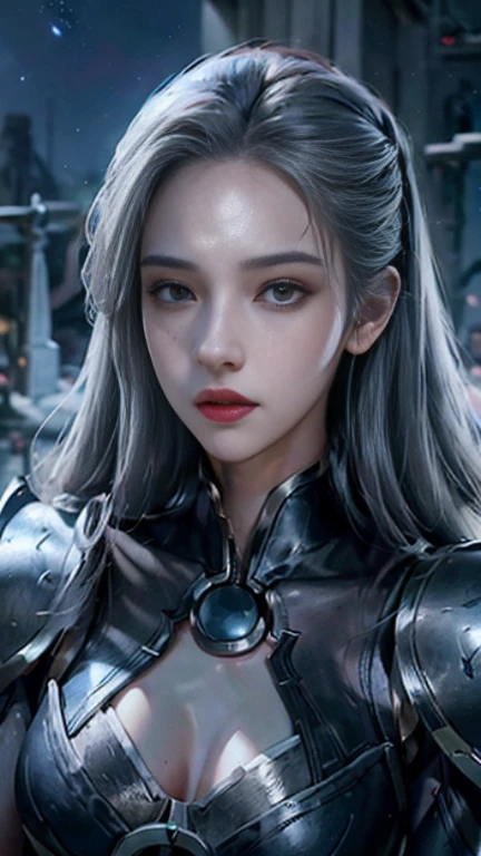 ((Best Quality, 8K, Masterpiece: 1.3)), 1girl, Slim Abs Beauty: 1.3, Super Fine Face, Detailed Eyes, Double Eyelids, Dynamic Pose, Night Sky, Moon, Smile, Diana Standing Portrait Photo, Dieague of Legends), Solo, Face Markers, Male Focus, Forehead Markers, Armor, Lips, Portrait, Crescent Moon, Looking at the Audience, 1Girl, Gray Hair, Sexy, Dark Blue Costume, Perfect Figure, Detailed Digital Anime Art, Best anime 4K konachan wallpaper, anime goddess, high detail official artwork, detailed anime art, portrait of female anime hero, onmyoji