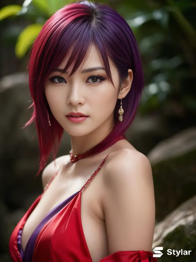 "AYANE" (best quality,ultra-detalhado,Realistic:1.37), retrato, Detailed eyes and facial features, textura de pele delicada e su...