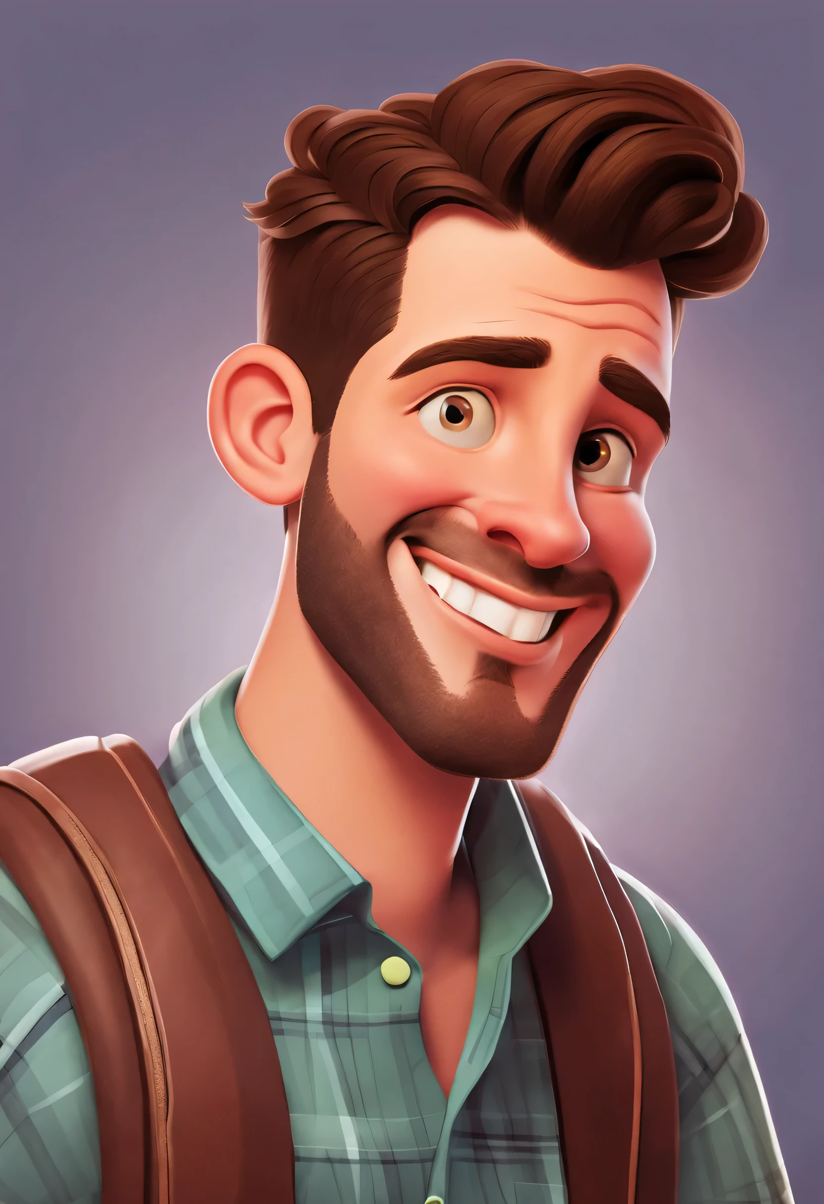 portrait de dessin animé masculin, À la manière de Pixar