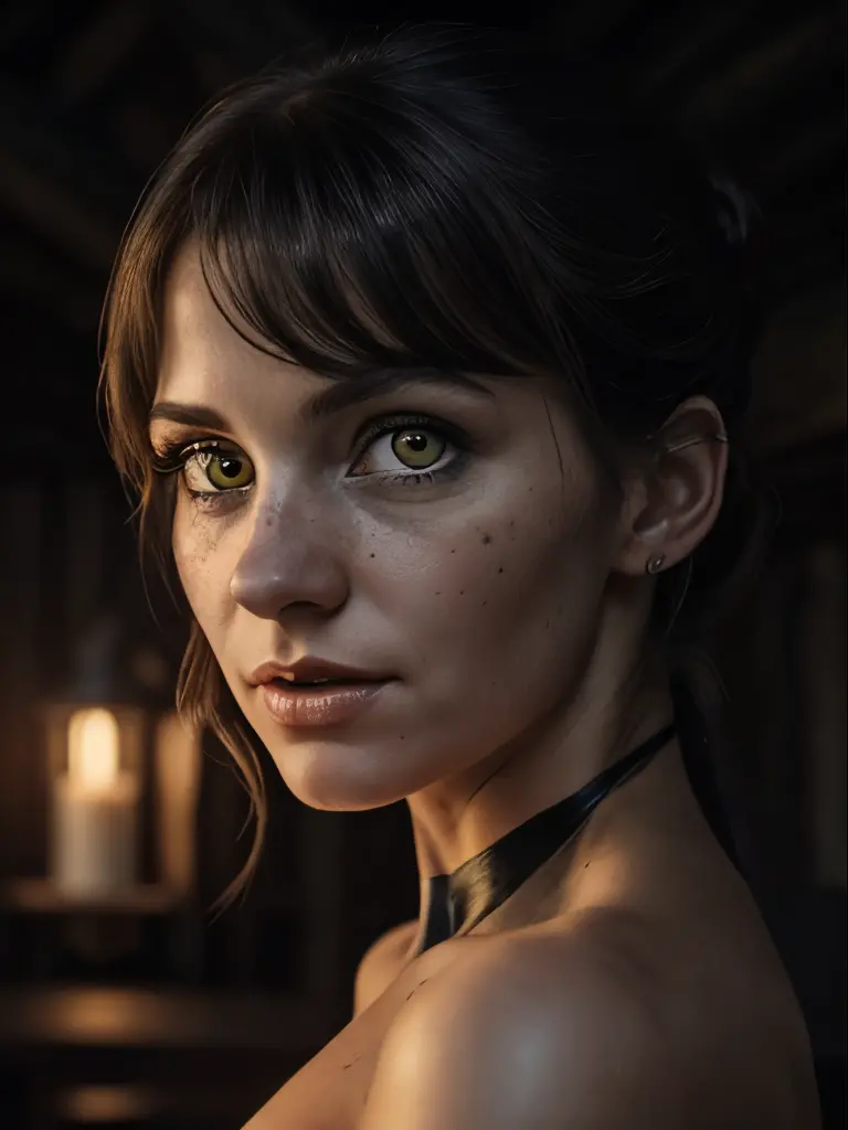 (Realistic:1.5), RAW photo, masterpiece, witch, a cute and sexy woman with orange eyes and black cat, (detailed mysterious backg...