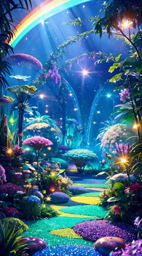 Stepping into Lumina Air&#39;s Crystal Garden, oot、Shine in every shade of the rainbow、Find yourself surrounded by towering crystal structures。. Filled with gentle air, A melodic hum while the crystal emits a soft sound, harmonious resonance. Every step cr...