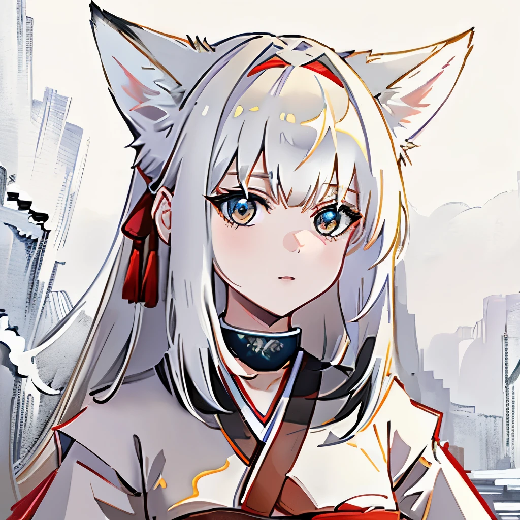 NSFW,(best quality,4k,8k,highres,masterpiece:1.2),ultra-detailed,realistic:1.37,anime,beautiful detailed eyes,long white hair,vivid colors,black dress,red collar,beautiful fox girl,white fox,fox ears,detailed Ghost Tamer from Arknight,hair ornament,white fox anime,purple eyes,beautiful anime cat girl,portrait of a fox,white hair and red collar anime girl,detailed artwork of ghost tamer,white hair and red collar,white Kitsune with red collar,beautiful Kitsune woman,portraits of Ghost Tamer and Kitsune girl,lighting effect,traditional Japanese style,spiritual atmosphere,unique hair style,colorful kimono,peaceful garden backdrop