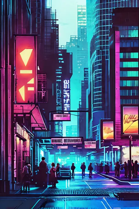 Night cyberpunk city skyline, snthwve style nvinkpunk, by jeremy mann, by sandra chevrier, by dave mckean and richard avedon and maciej kuciara, punk rock, tank girl, high detailed, 4k, RTX