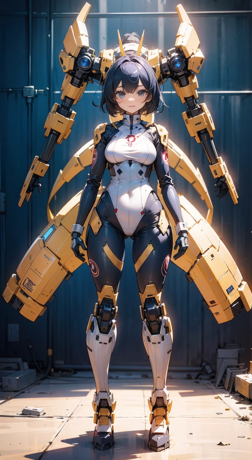 8K,Ultra Detail,ultra-quality,ultra precision,ultimate masutepiece,No extra arms,No extra legs,No extra fingers,No extra hands,Girl & giant robot,Theme from TITAN_FALL(video game),Dynamic Action,