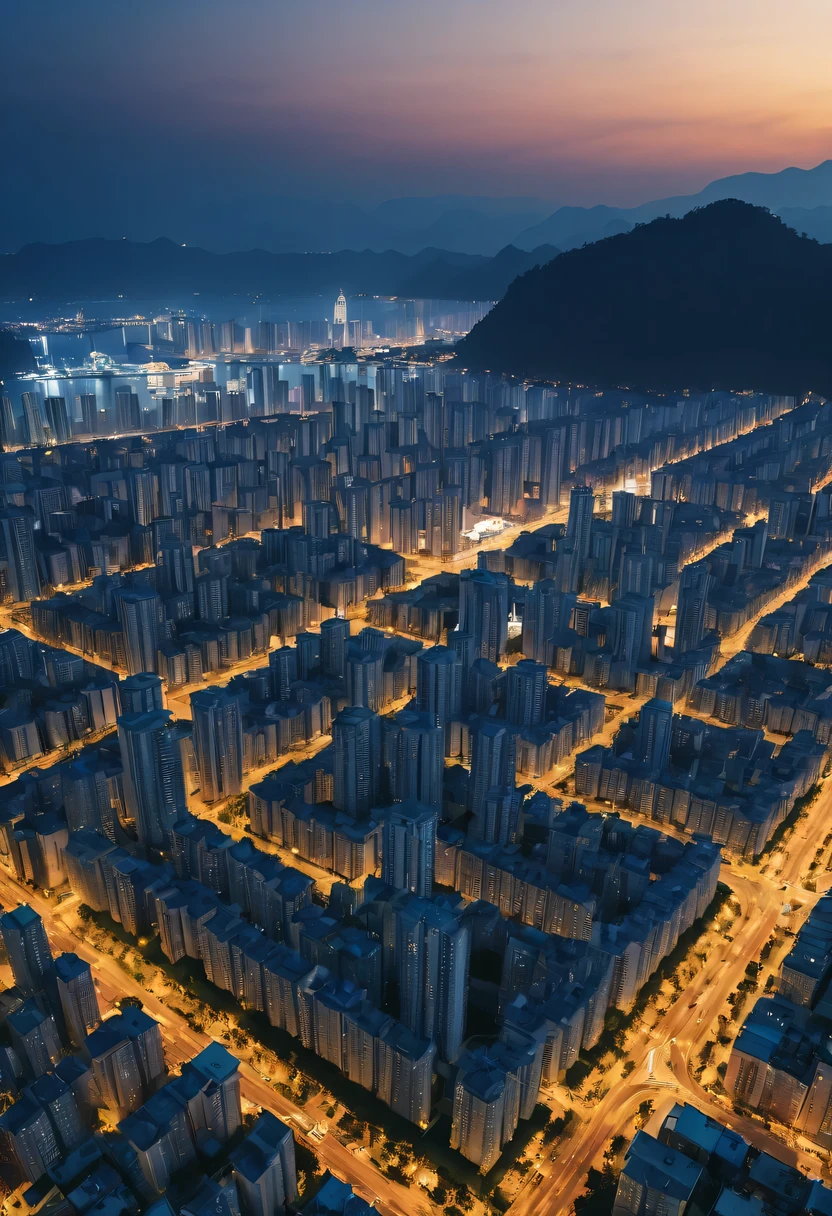 Utopia city night view