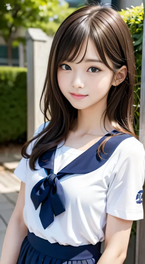masutepiece、Best Quality、Illustration、 Ultra-detailed、finely detail、 hight resolution、8K Wallpaper、Perfect dynamic composition、15 year old beautiful girl、Neat and clean junior high school girl、Korean Idols、detailed beautiful faces、Detailed beautiful eyes、T...