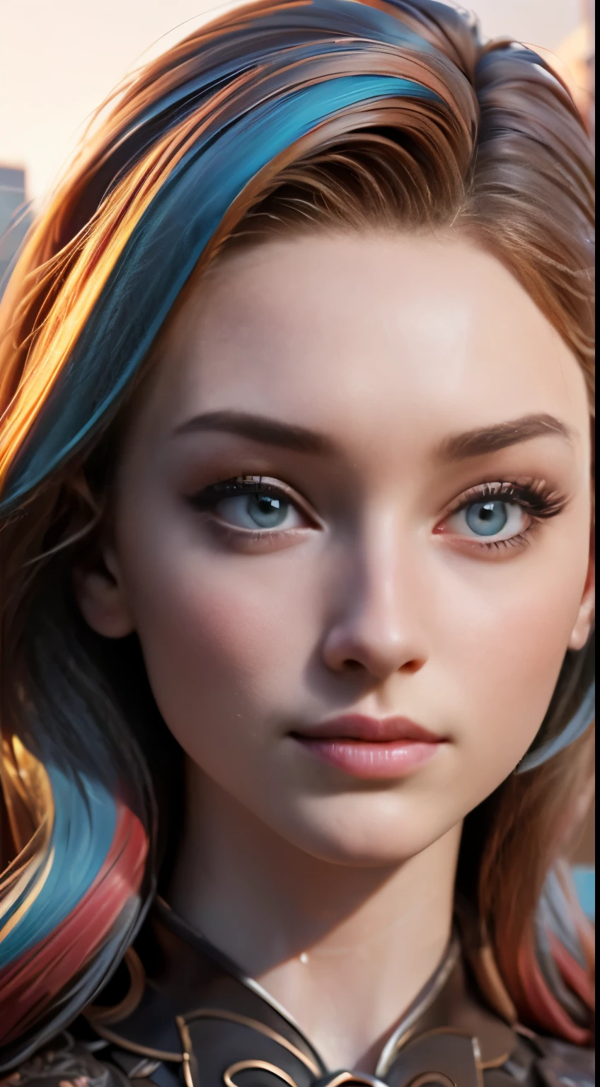 photo of Sophie Turner, RAW, beautiful woman, ((portrait)), ((detailed face:1.2)), ((detailed facial feature, detailed skin, clear skin), (perfect proportioned body), (wearing a colorful dress) (high detailed city environment, apartment balcony), (realistic photo, best quality, detailed), (8k wallpaper), (cinematic lighting, dramatic lighting) (sharp focus, intricate)