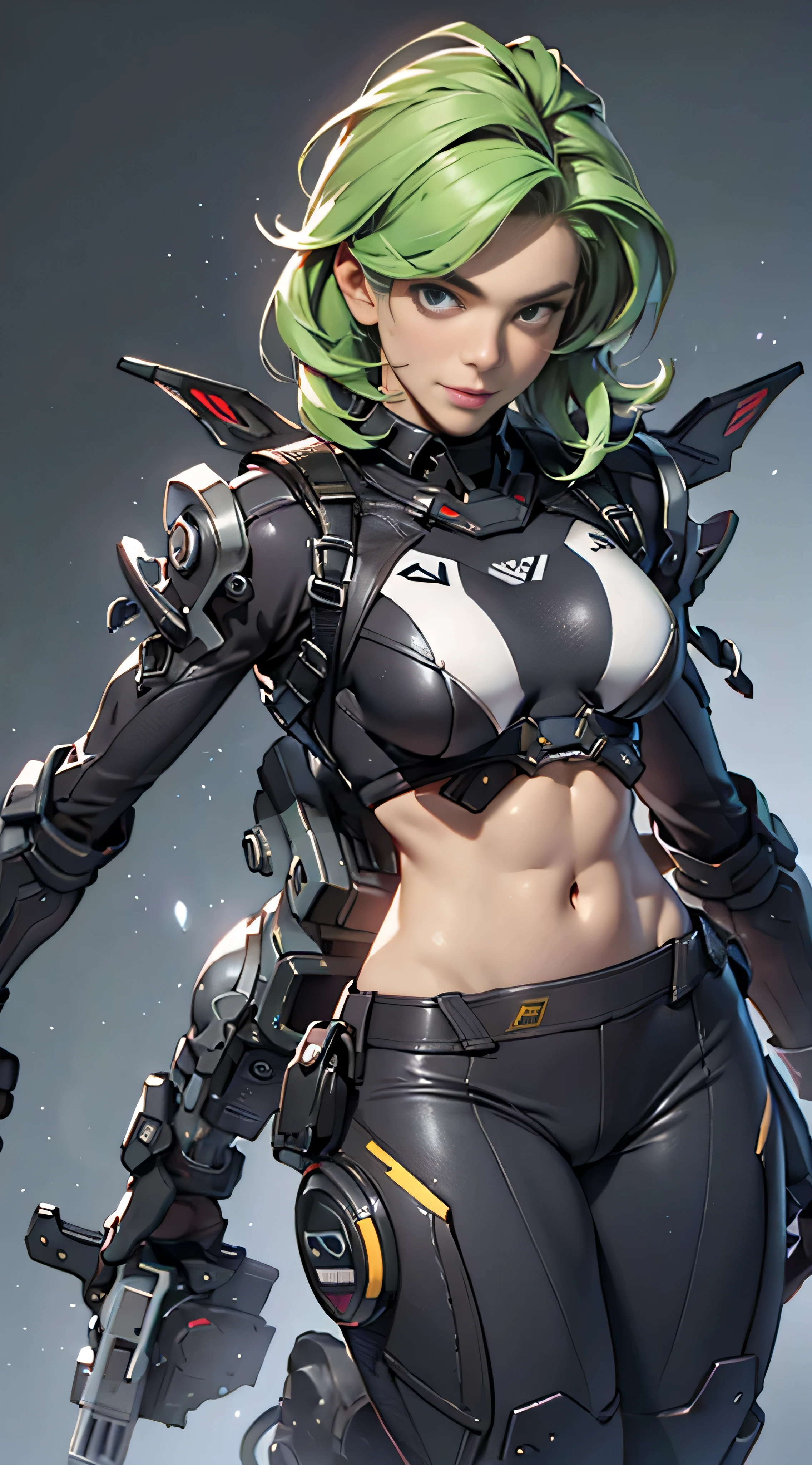 11:23(((Best quality at best: 1.4))),(Unbeatable masterpiece), (hyper HD),(Hyper-realistic 8k CG)、（Light green hair） ((( body))), (((1 girl in))), 25-year-old American soldier with perfect body,,Beautiful and well-groomed face,muscular body:1.2,Solid royal blue jacket with details, (Pictures from head to thighs)， Complex equipment, Purple coat，long trousers，The clothes inside are gray，Clothes with metal electronic parts,Tech Armor )