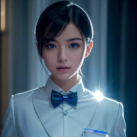 (wearing butler uniform:1.2), finest image, 8k, RAW photo, realistic, detailed, delicate, flashy and dynamic depiction, robot, s...