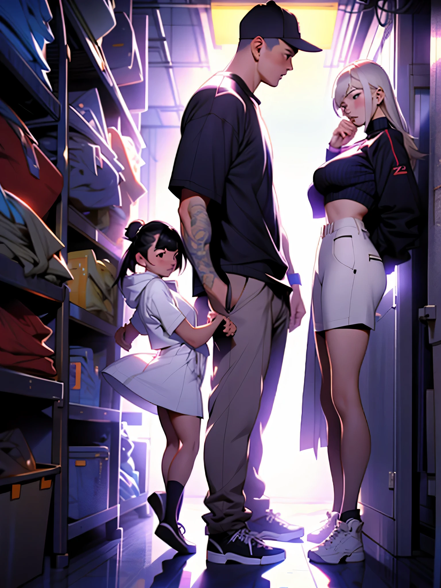 anime couple in a hallway with a man and woman, range murata and artgerm, ilya kuvshinov. 4 k, nick silva and ilya kuvshinov, artgerm and ilya kuvshinov, ilya kuvshinov and artgerm, alena aenami and artgerm, loish and ross tran