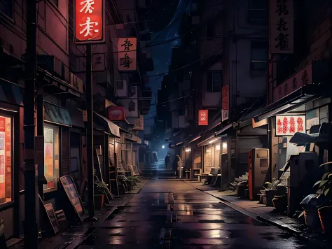 Premium Photo | Anime city streets scenery