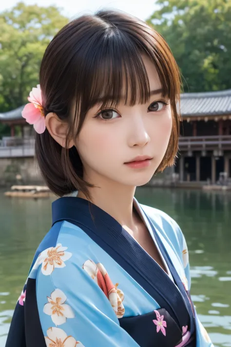 one girl, (a beauty girl, delicate girl:1.3), (16 years old, loli:1.3),
break, (kimono, floral kimono:1.3),
break, very fine eye...