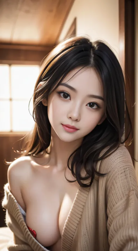 masutepiece、Best Quality、Illustration、 Ultra-detailed、finely detail、 hight resolution、8K Wallpaper、Perfect dynamic composition、27-year-old beautiful girl、Neat and clean woman、detailed beautiful faces、Detailed beautiful eyes、Textured skin、A faint smile、tiny...