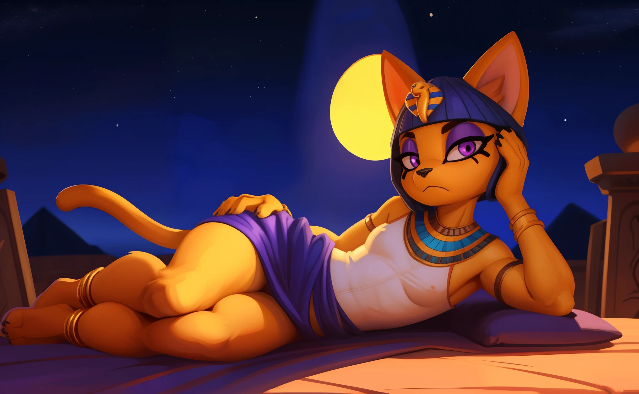 ankha], [Animal Crossing], [Uploaded to e621.net; (Pixelsketcher - SeaArt AI